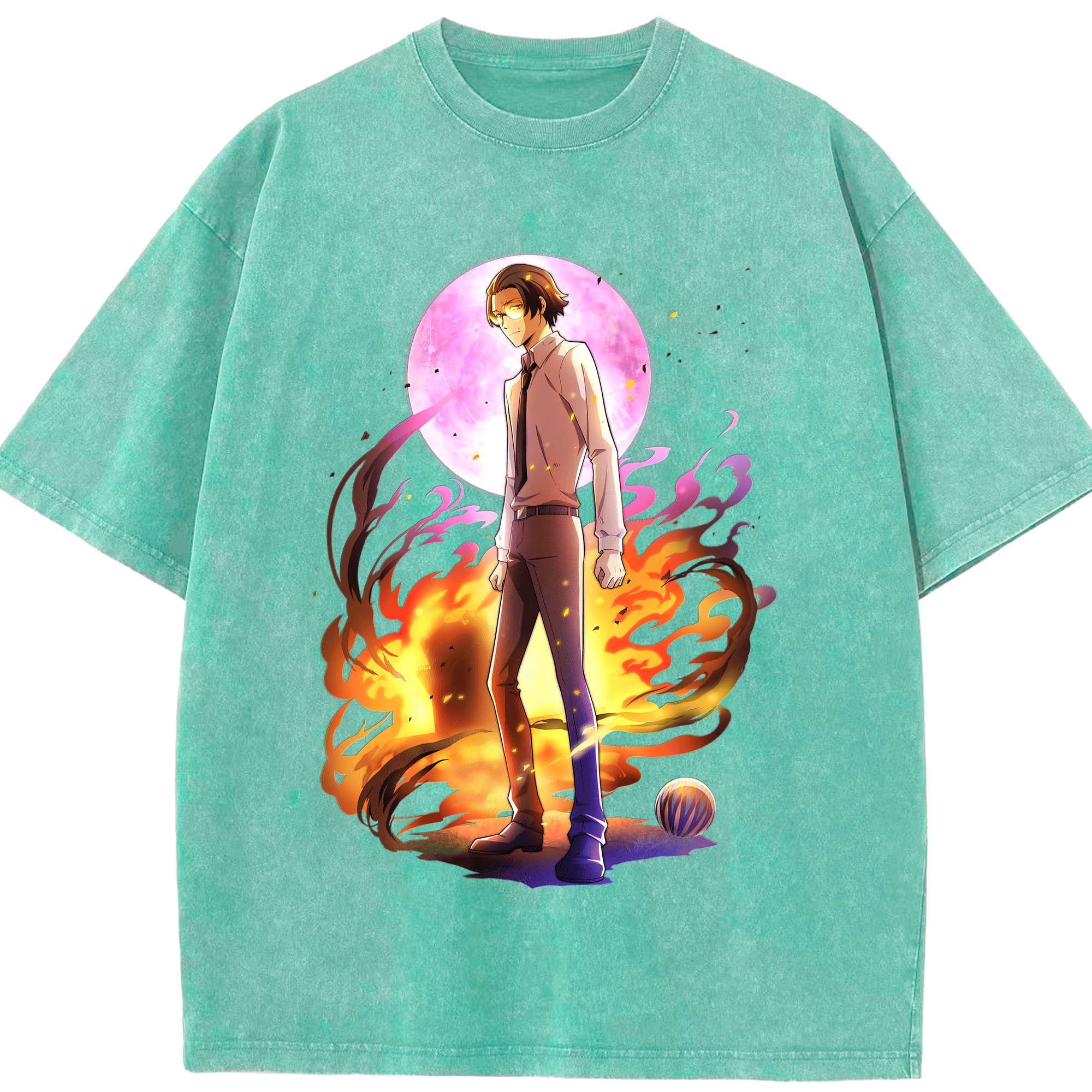 （画像用） 文豪ストレイドッグス Bungo Stray Dogs 綿100% ヴィンテージ風 半袖Tシャツ（フロントプリント）
